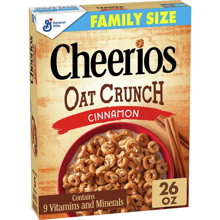Cinnamon Oat Crunch Cheerios, Cereal With Oats