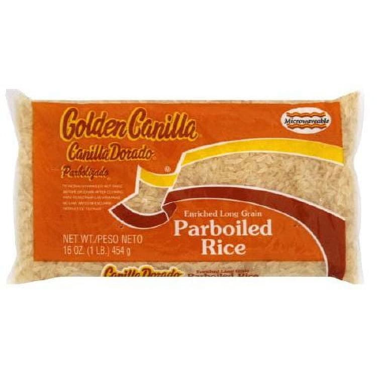 Golden Canilla Parboiled Rice, Enriched Long Grain