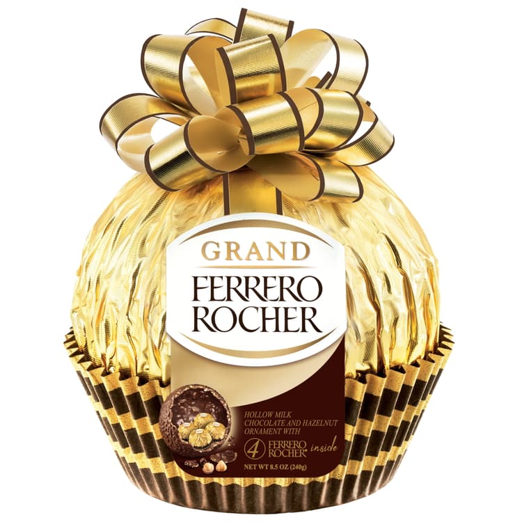 Grand Ferrero Rocher Milk Chocolate Hazelnut, Luxury Chocolate Holiday Gift