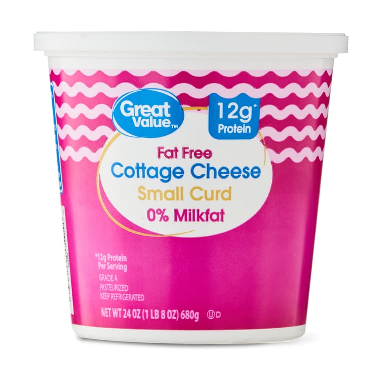 Great Value 0% Milkfat Small Curd Fat Free Cottage Cheese