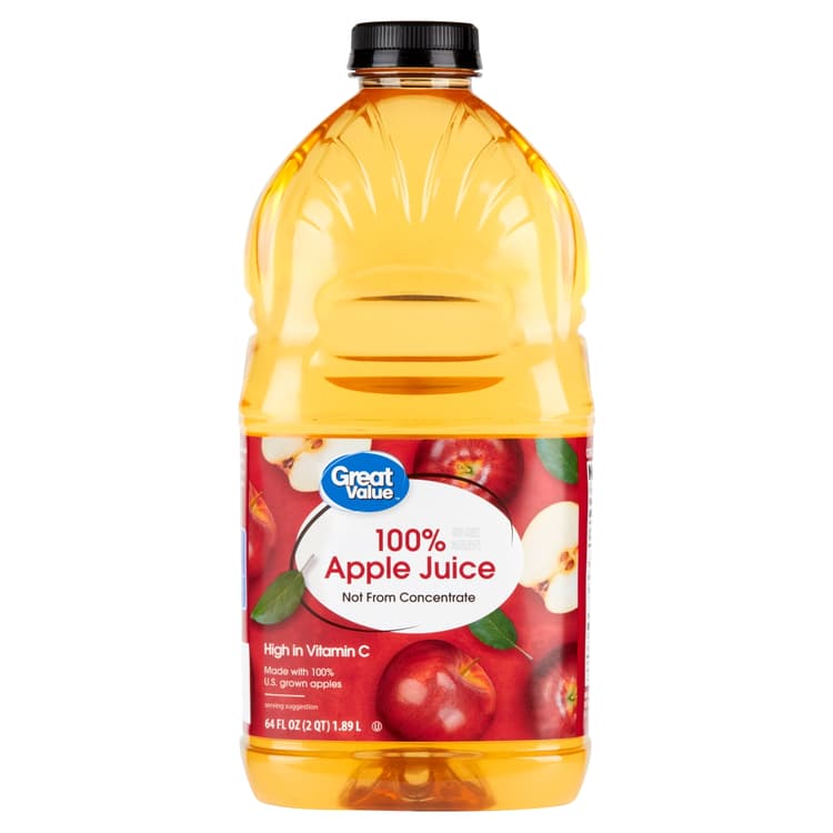 Great Value 100% Apple Juice, Not From Concentrate
