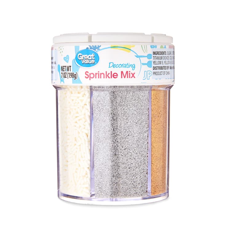 Great Value 6-Cell Gold & Silver Sprinkles Mix