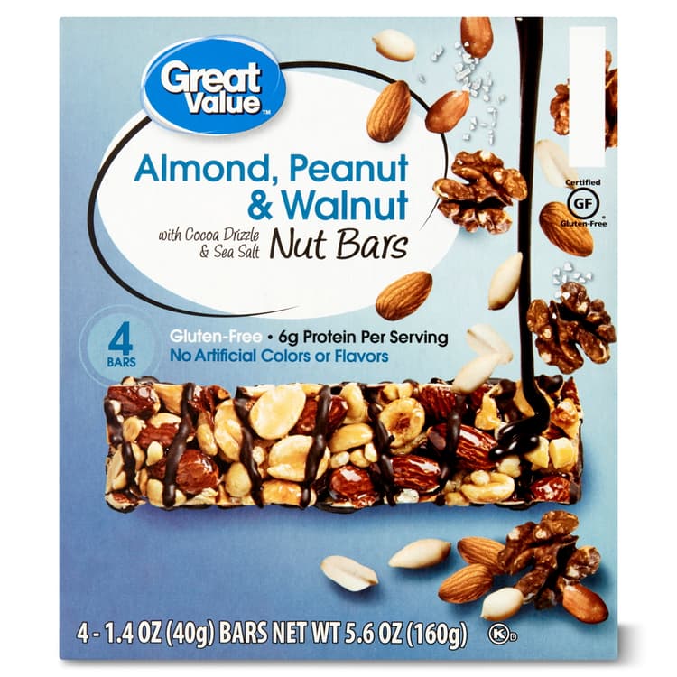 Great Value Almond, Peanut, & Walnut Nut Bars