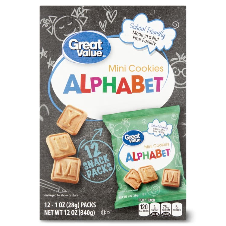 Great Value Alphabet Mini Cookies