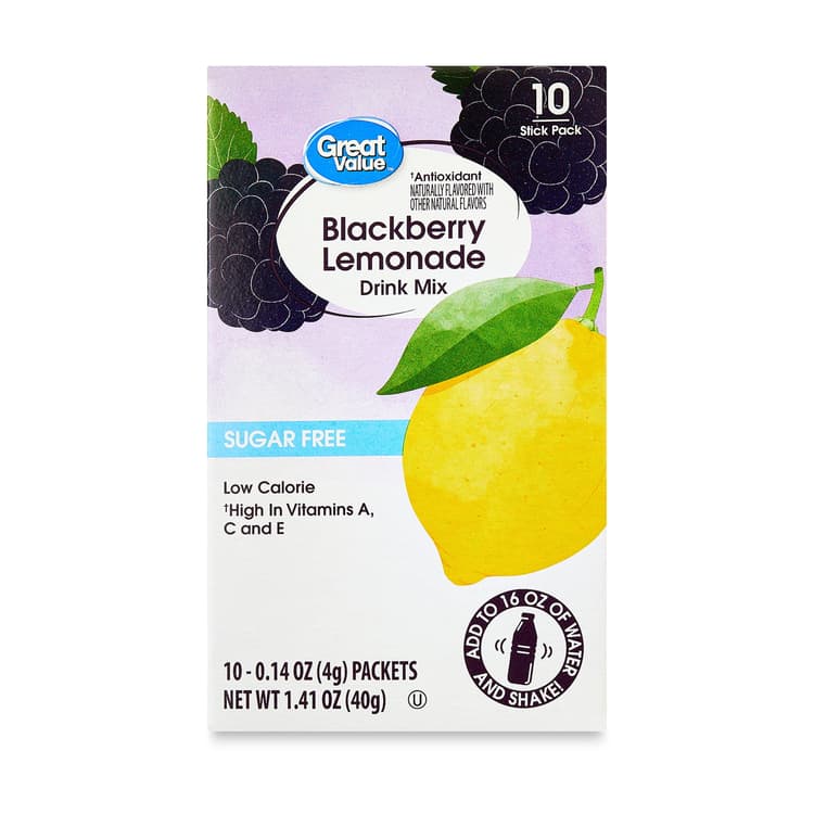 Great Value Antioxidant Sugar-Free Blackberry Lemonade Drink Mix