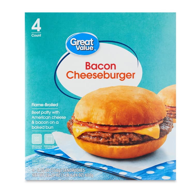 Great Value Bacon Cheeseburger Sandwiches