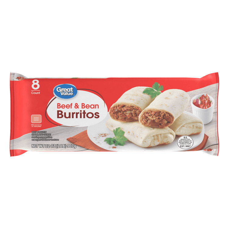 Great Value Beef & Bean Burritos