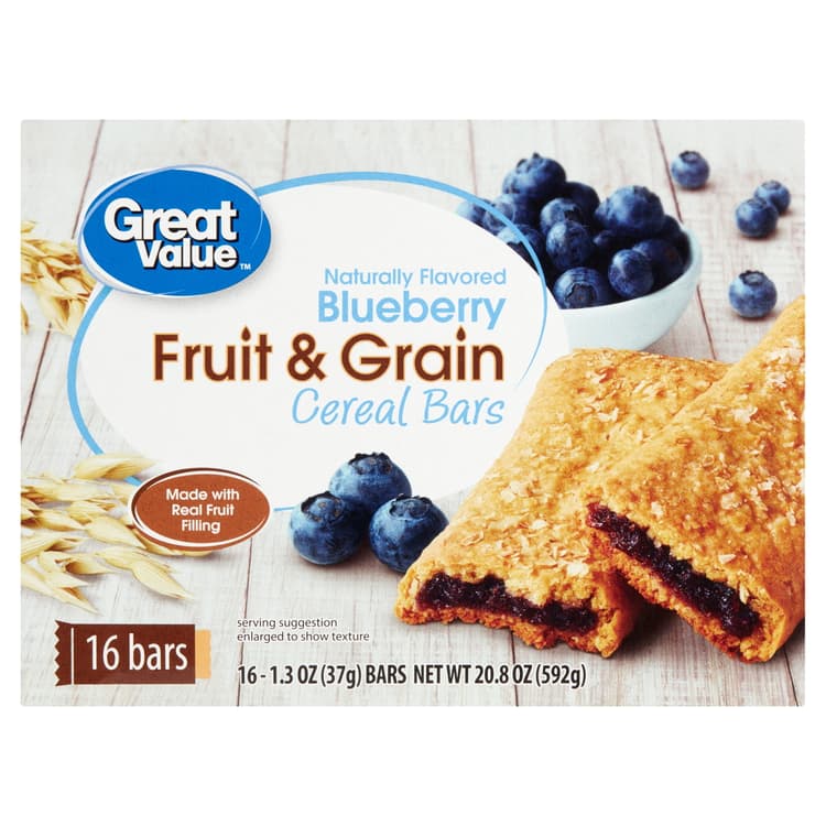 Great Value, Fruit & Grain Bars, Blueberry