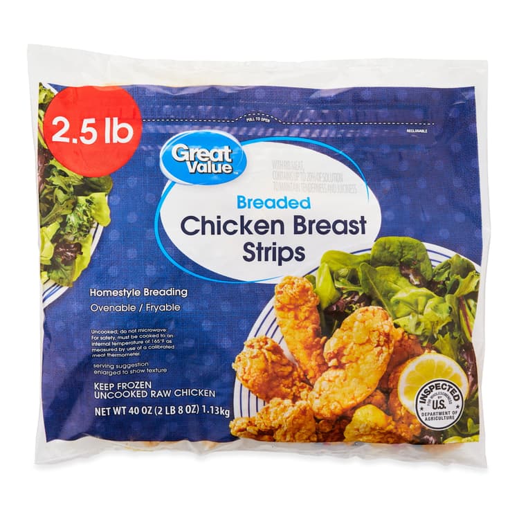 Great Value Breaded Chicken Breast Strips, Protein Per Serving