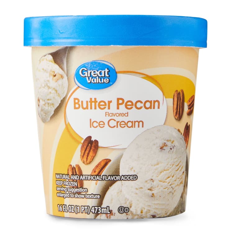 Great Value Butter Pecan Flavored Ice Cream