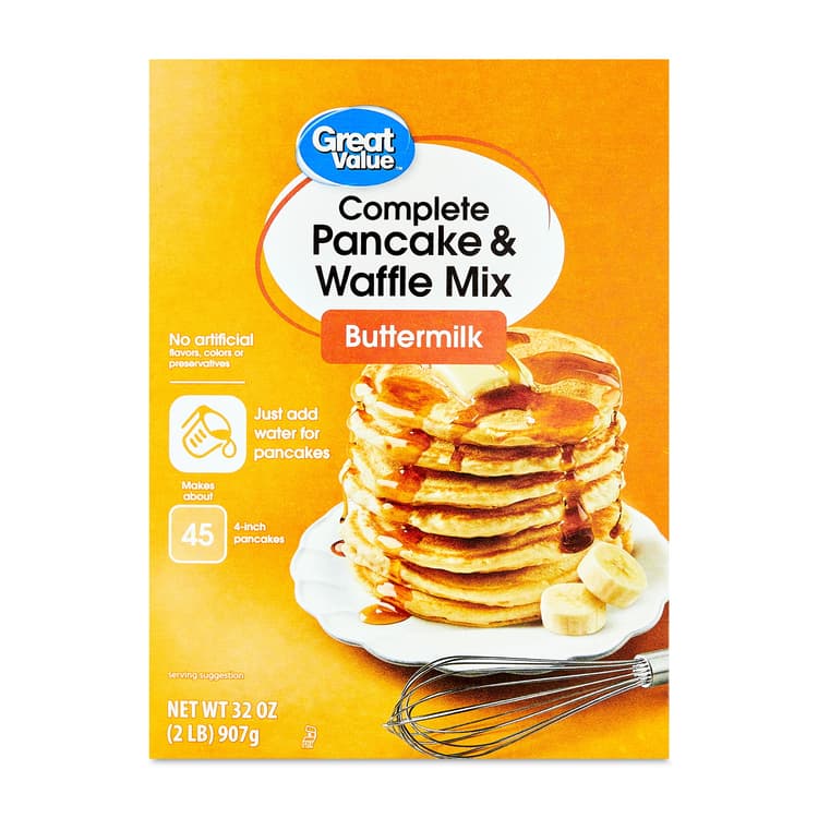 Great Value Complete Pancake & Waffle Mix, Buttermilk