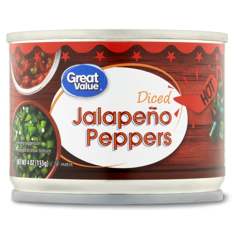Great Value Canned Hot Diced Jalapeno Peppers
