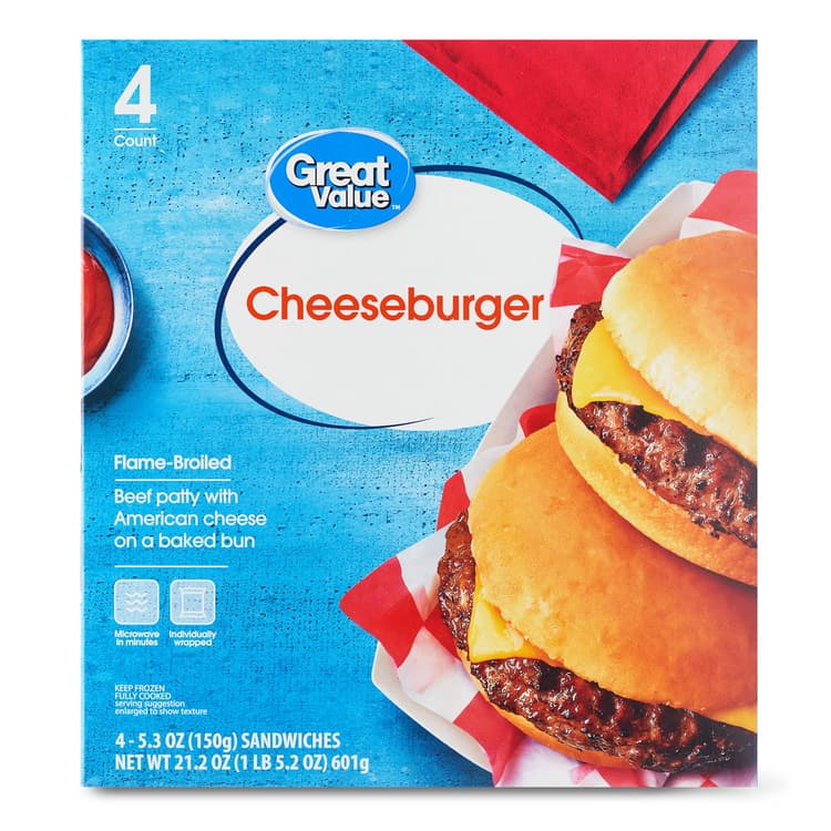 Great Value Cheese Burger Sandwiches