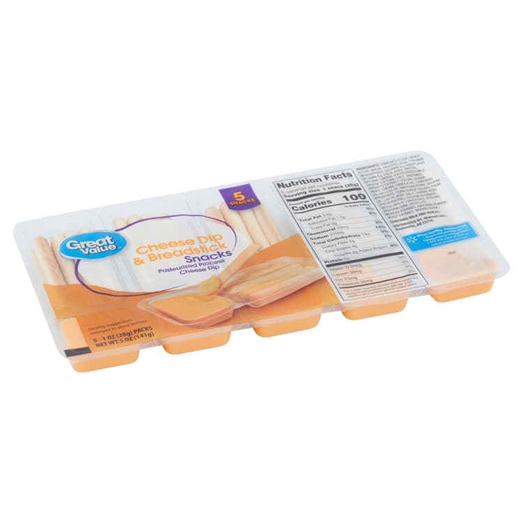 Great Value Cheese Dip & Breadsticks Snacks