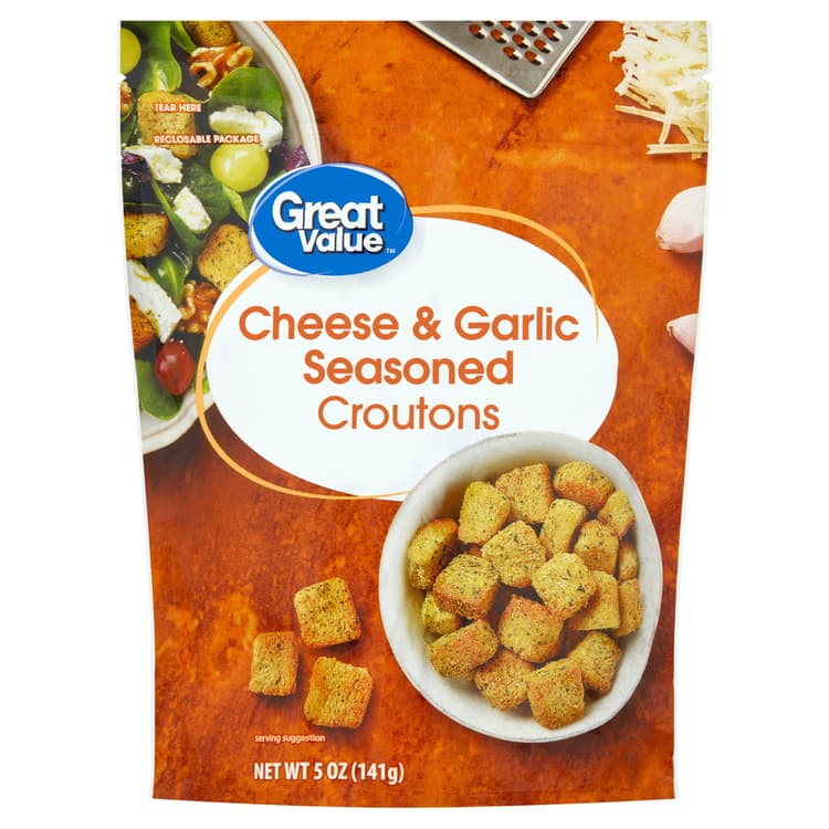 Great Value Cheese & Garlic Seasoned Croutons