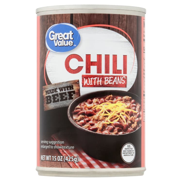 Great Value Chili With Beans Shelf Stable Packaged Meal