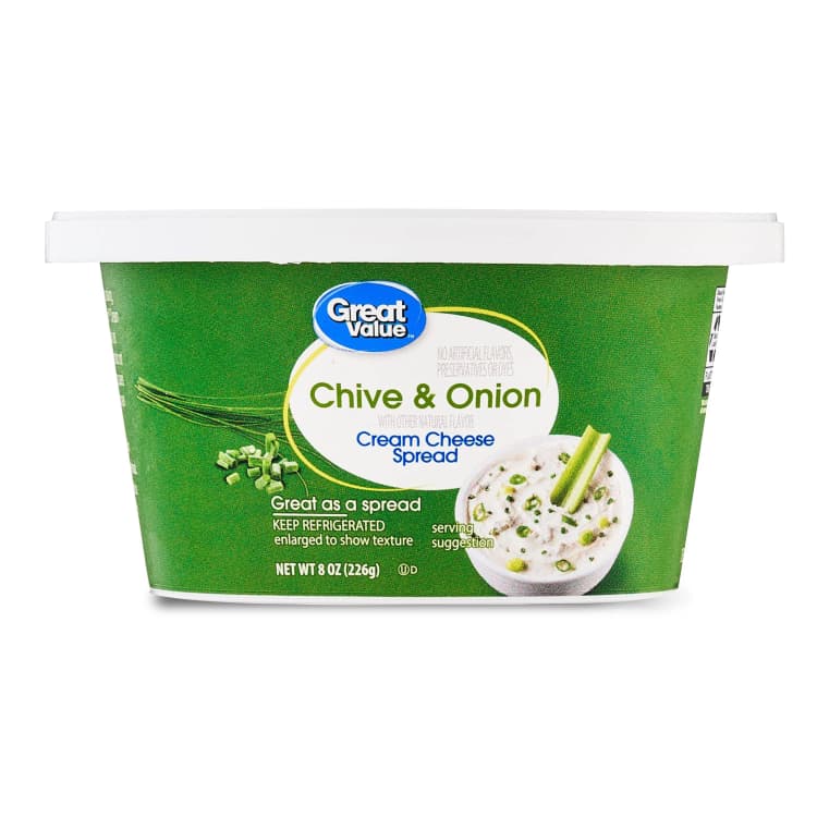 Great Value Chive & Onion Cream Cheese Spread, Tub