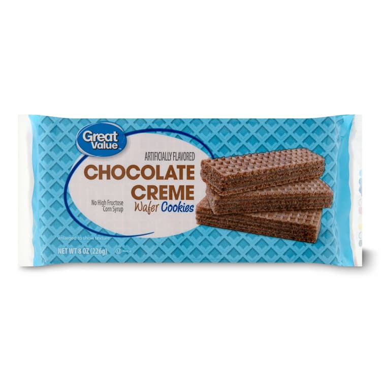 Great Value Chocolate Creme Wafer Cookies