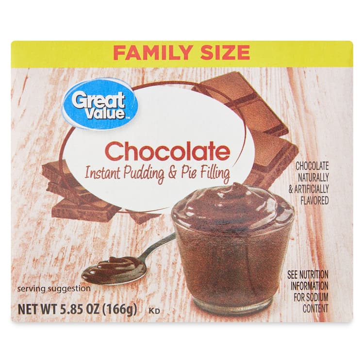 Great Value Chocolate Instant Pudding & Pie Filling Family Size