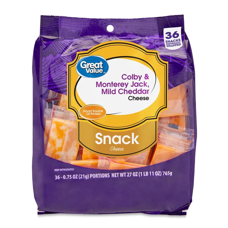Great Value Colby & Monterey Jack Snack Cheese