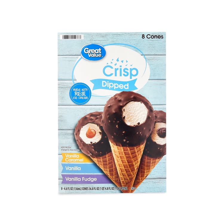 Great Value Crisp Dipped Ice Cream Cones Variety Pack