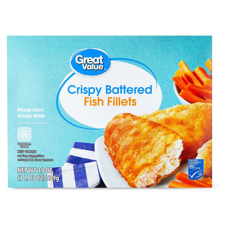 Great Value Crispy Battered Fish Fillets