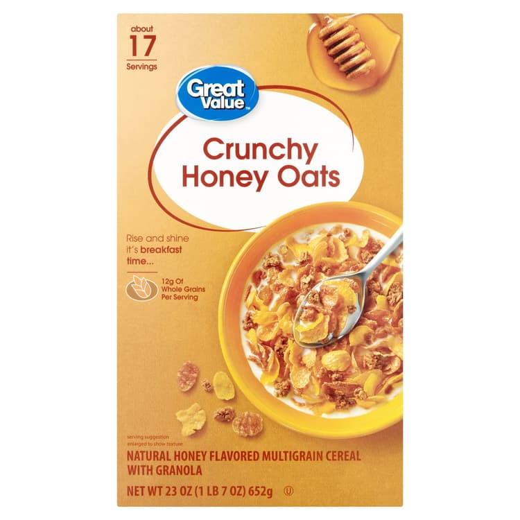 Great Value Crunchy Honey Oats Cereal