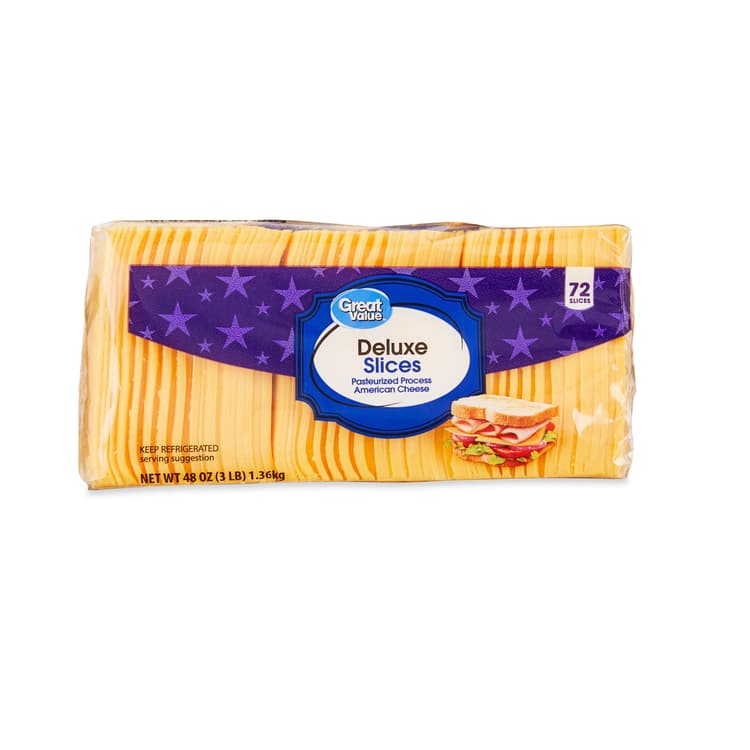 Great Value Deluxe Pasteurized Process Sliced American Cheese