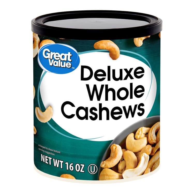 Great Value Deluxe Whole Cashews, Salted