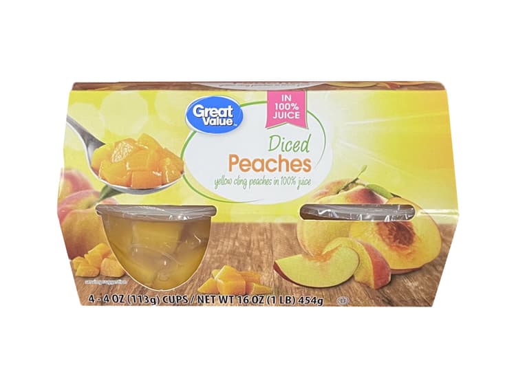 Great Value Diced Peaches In 100% Juice