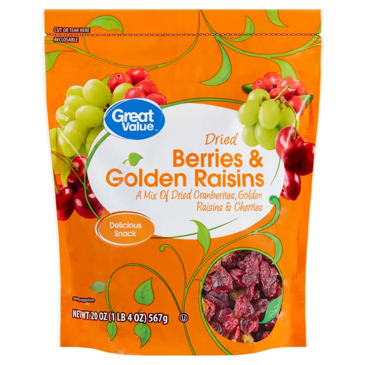 Great Value Dried Berries & Golden Raisins
