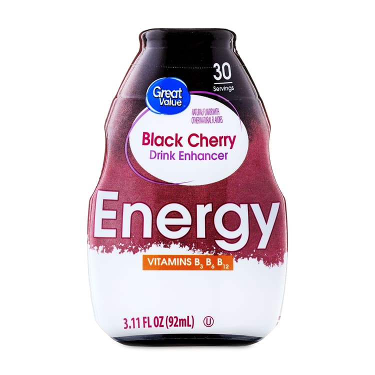 Great Value Energy Black Cherry Drink Enhancer, Oz
