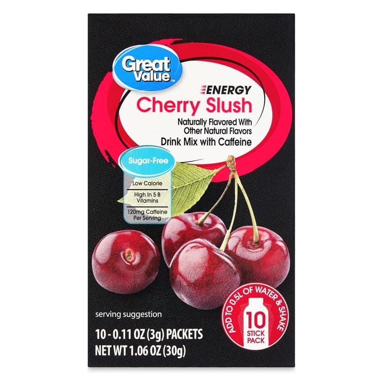 Great Value Energy Cherry Slush Drink Mix