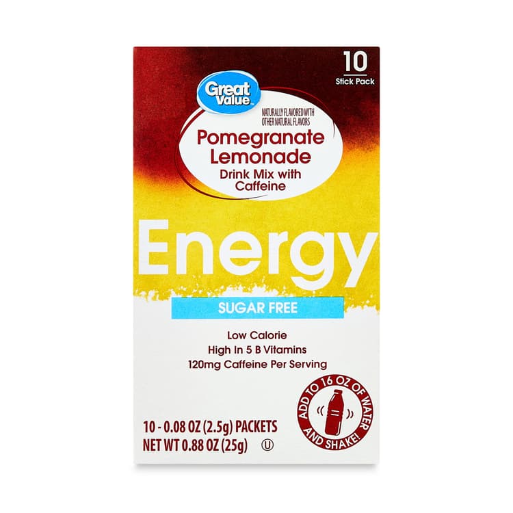 Great Value Energy Pomegranate Lemonade Drink Mix With Caffeine