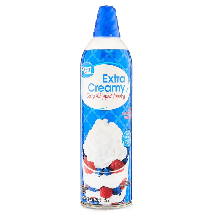 Great Value Extra Creamy Dairy Whipped Topping