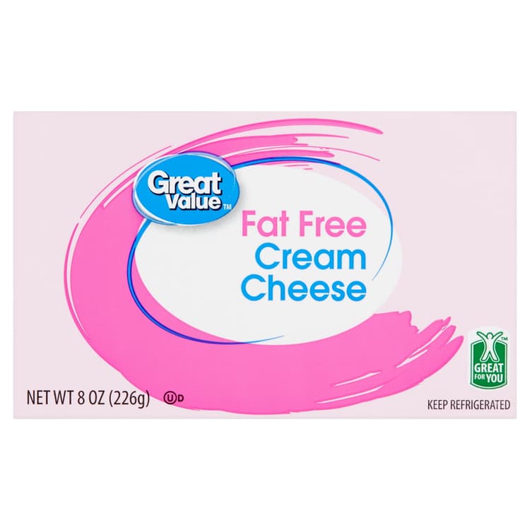 Great Value Fat-Free Cream Cheese, Bar