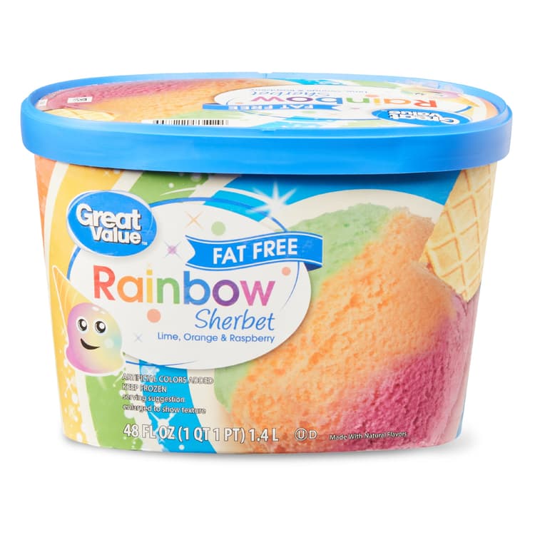 Great Value Fat Free Rainbow Sherbet