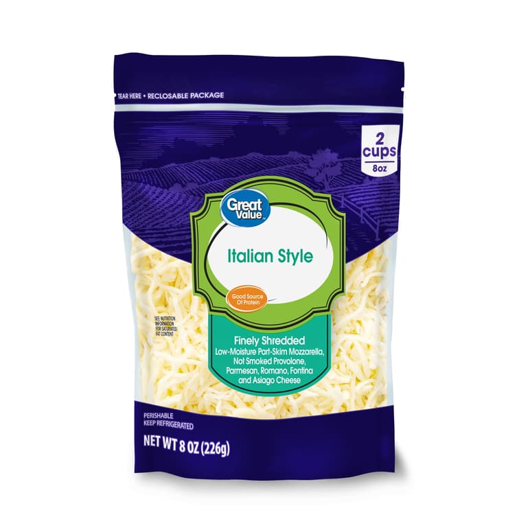 Great Value Finely Shredded Italian Style Cheese