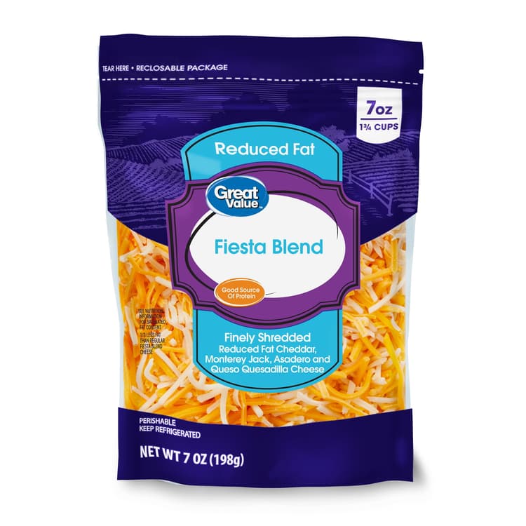Great Value Finely Shredded Reduced Fat Fiesta Cheese Blend