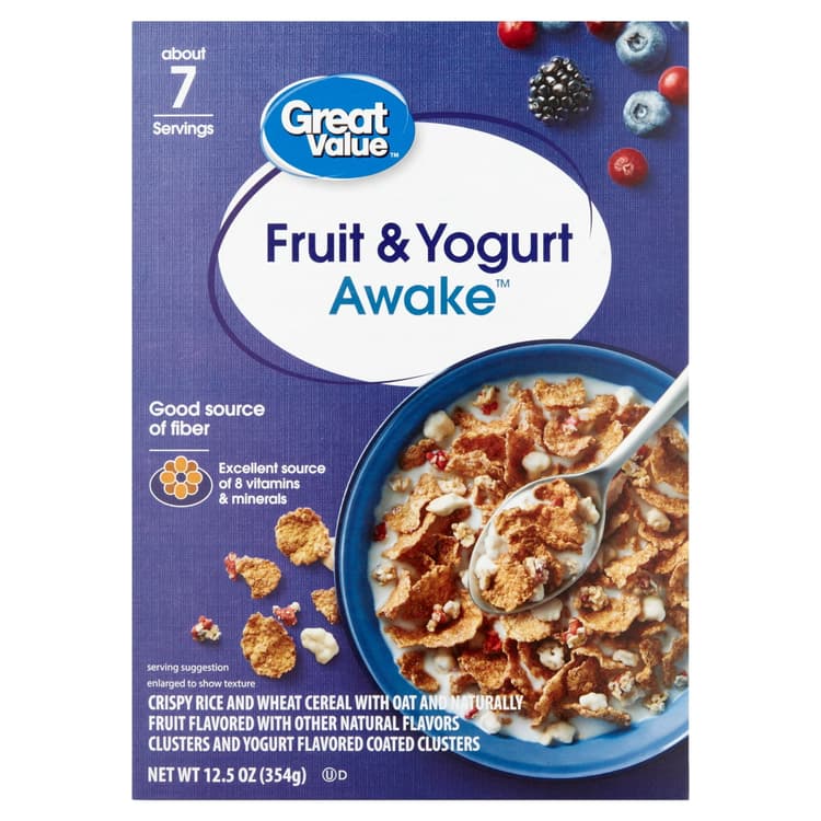 Great Value Fruit And Yogurt Clusters Awake Cereal