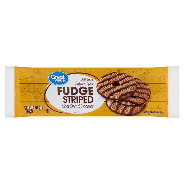 Great Value Fudge Striped Shortbread Cookies