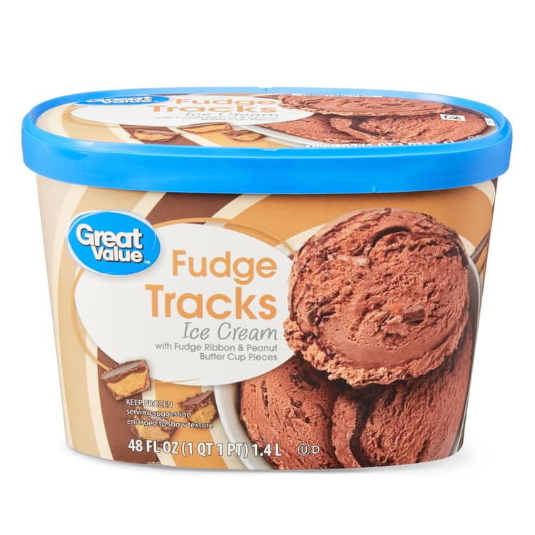 Great Value Fudge Tracks Ice Cream