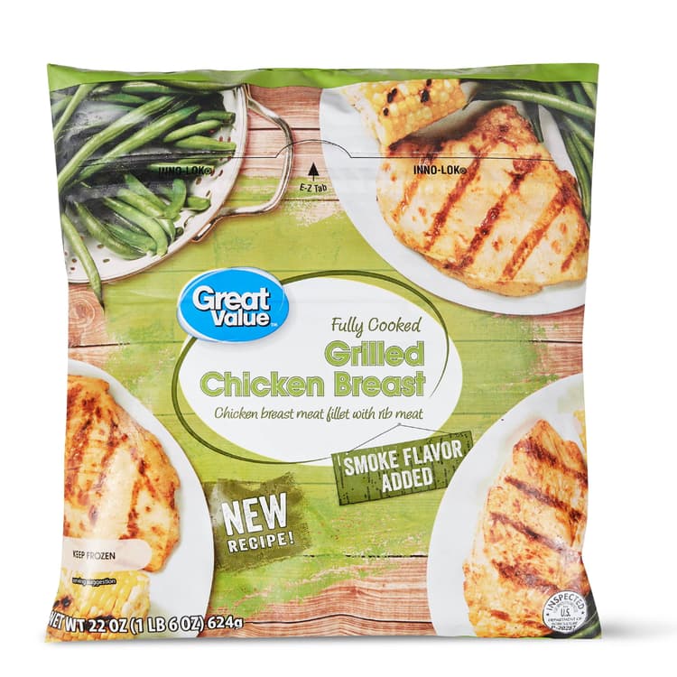 Great Value Fully Cooked Grilled Chicken Breast, Whole
