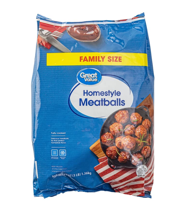 Great Value Fully Cooked Homestyle Meatballs, Family Size