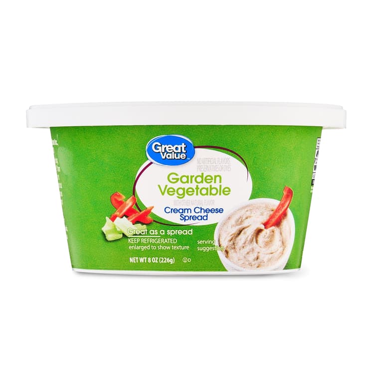 Great Value Garden Vegetable Cream Cheese Spread, Tub