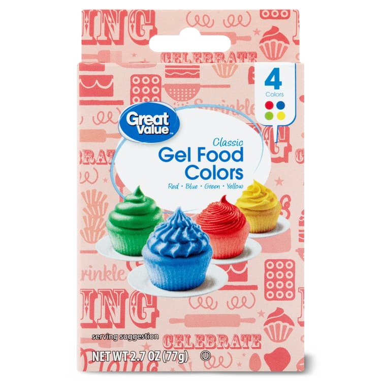 Great Value Gel Food Colors, Classic Colors