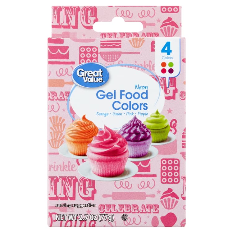 Great Value Gel Food Colors, Neon Colors