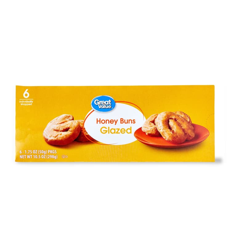 Great Value Glazed Honey Buns