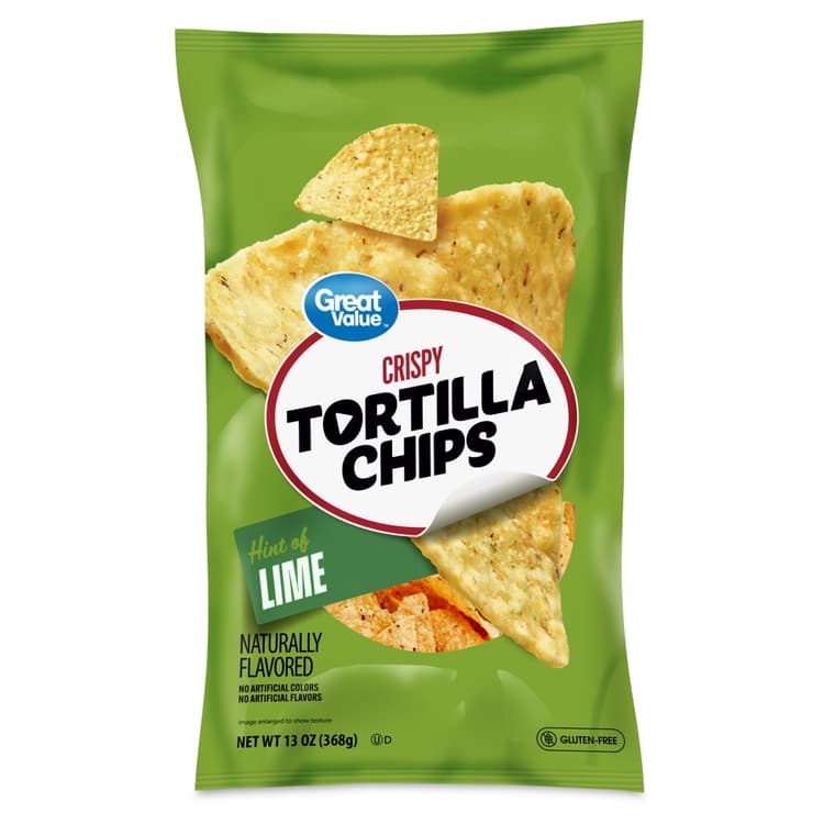 Great Value Gluten-Free Hint Of Lime Tortilla Chips