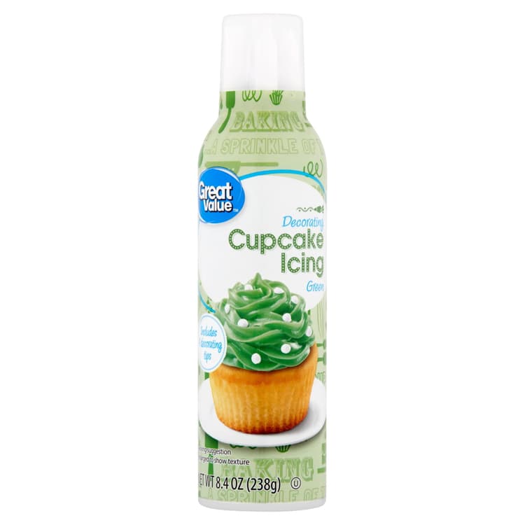 Great Value Green Decorating Cupcake Icing